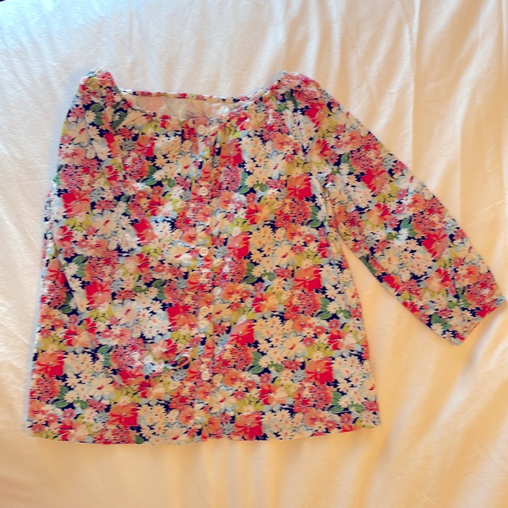Girl’s floral peasant blouse by The Gap
